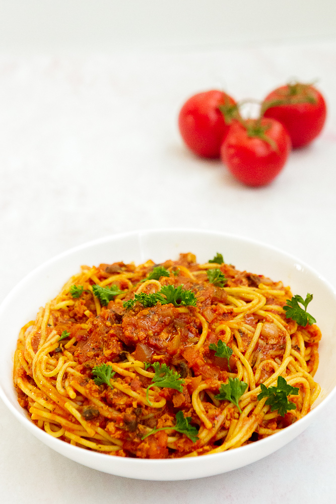 Spaghetti Vegan Meat Sauce
