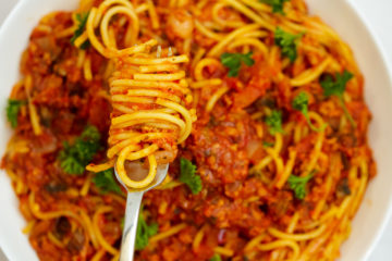 Spaghetti Vegan Meat Sauce