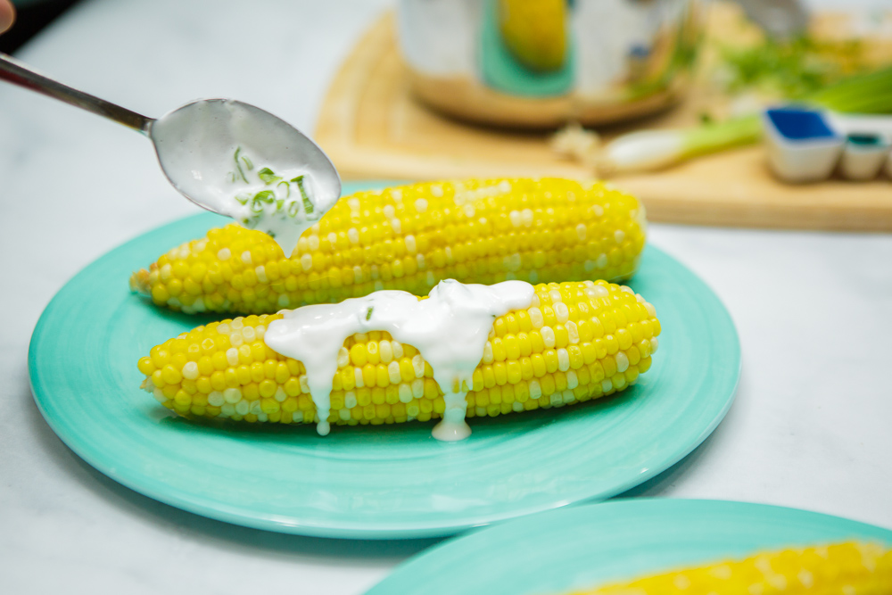 Corn with Cambodian Coconut Sauce